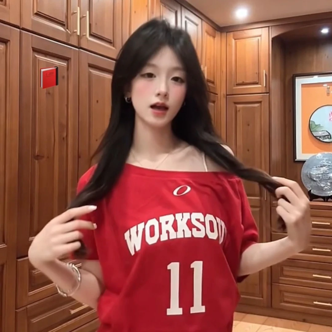 韩版纯欲风数字印花斜肩短袖t恤女夏季设计感宽松百搭休闲上衣ins