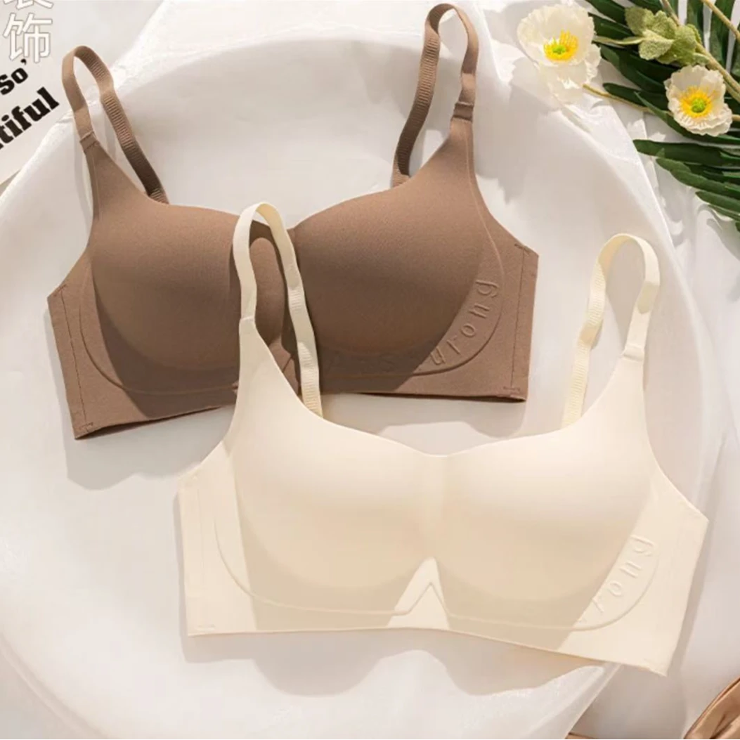 梦舒意无痕内衣女小胸聚拢显大上托防下垂无钢圈收副乳固定杯