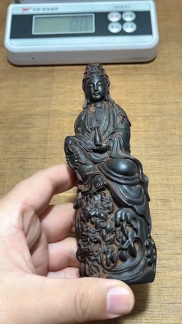 【闪购商品】檀香木精品推荐芽庄紫qn观音摆件