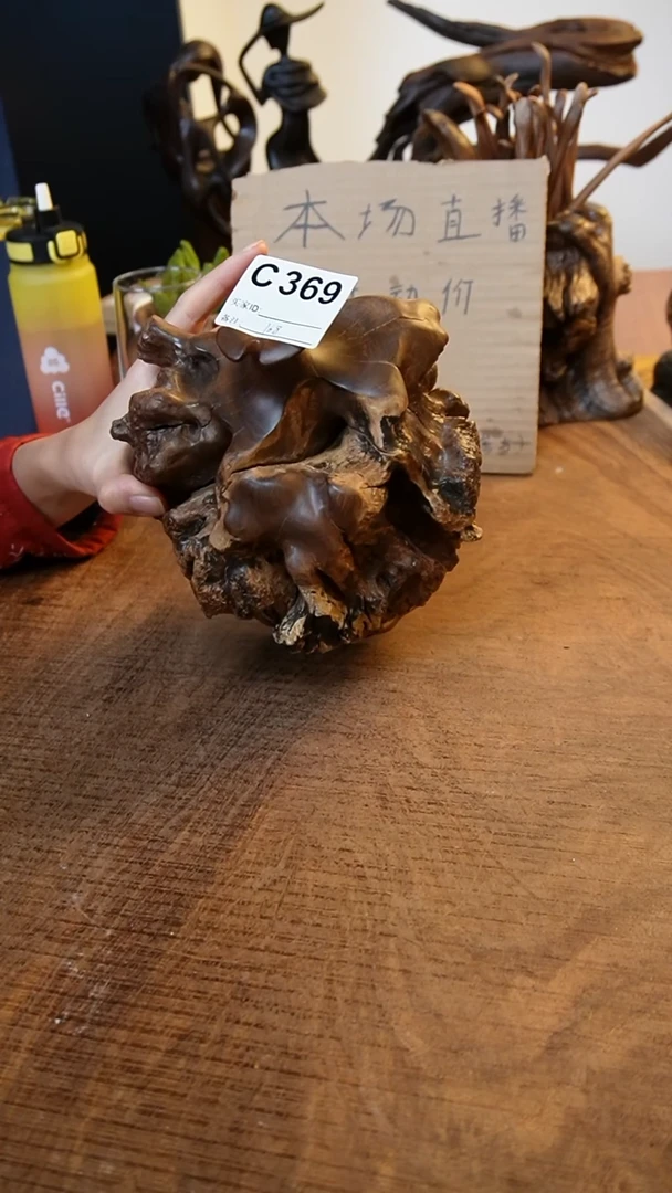 C369鹰瞳手作硬木工艺花瓶