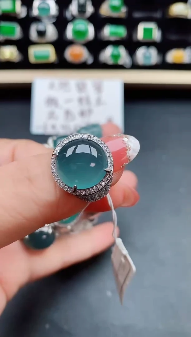 【闪购商品】翡翠戒指银S925镶嵌2424254