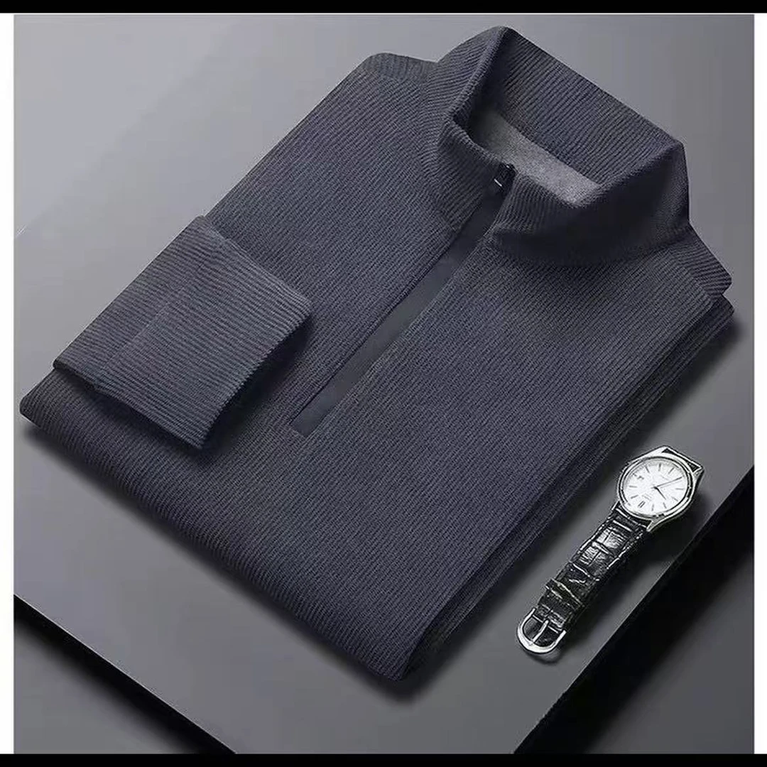 毛衣拉链休闲保暖针织商务开衫针织衫花茎图案针织衫