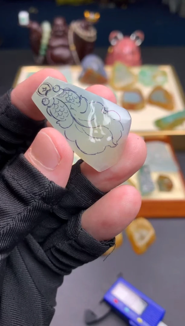 未镶嵌定制翡翠白****市天然翡翠裸石（包工）