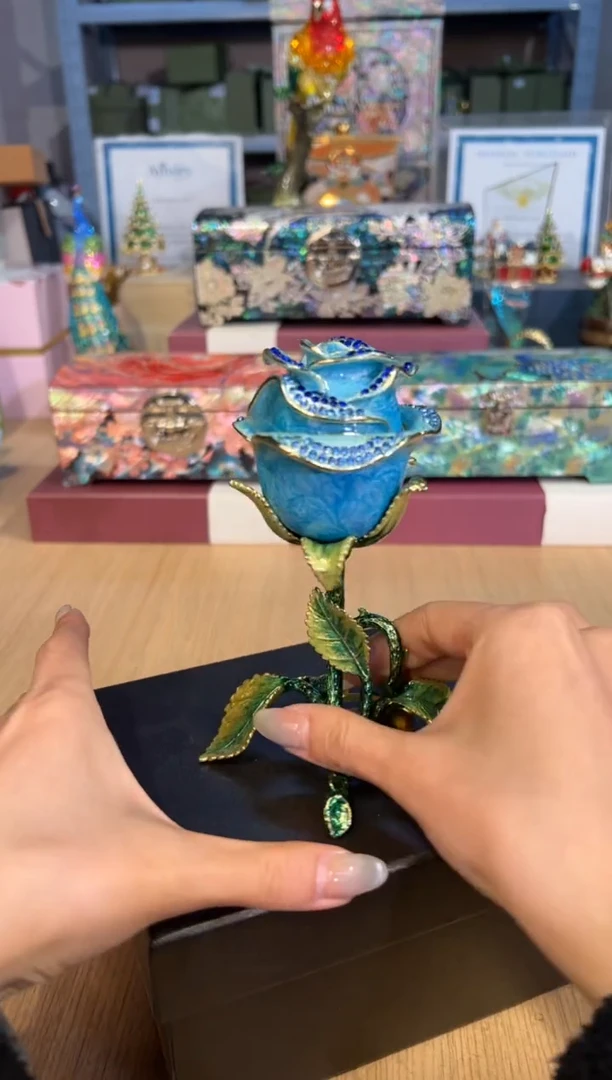 【闪购商品】杯237蓝色大号玫瑰