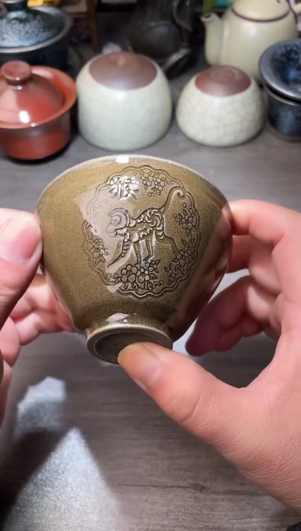 茶盏高端茶器主人杯猴子