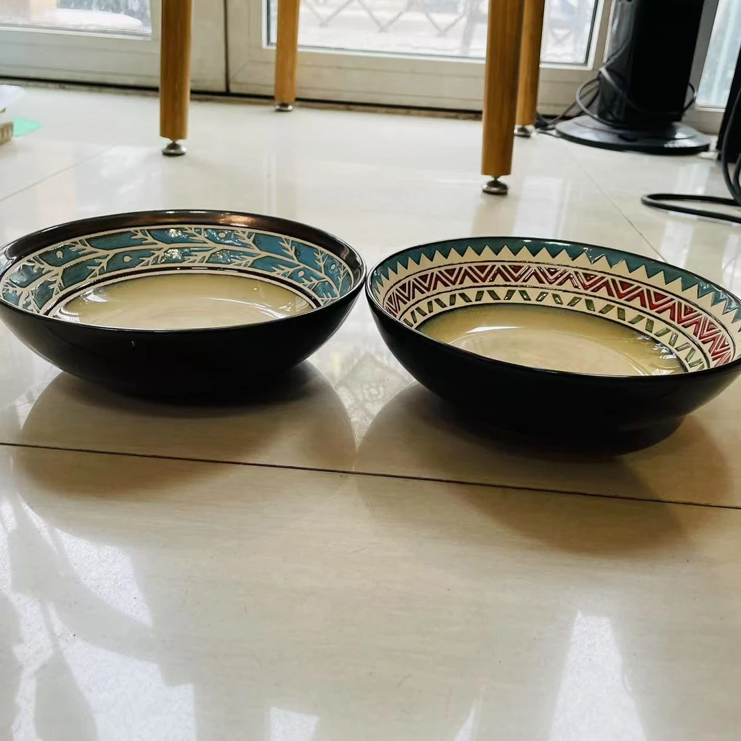 利利家高温窑变釉8英寸面碗瑞格+挪威混搭一组微瑕