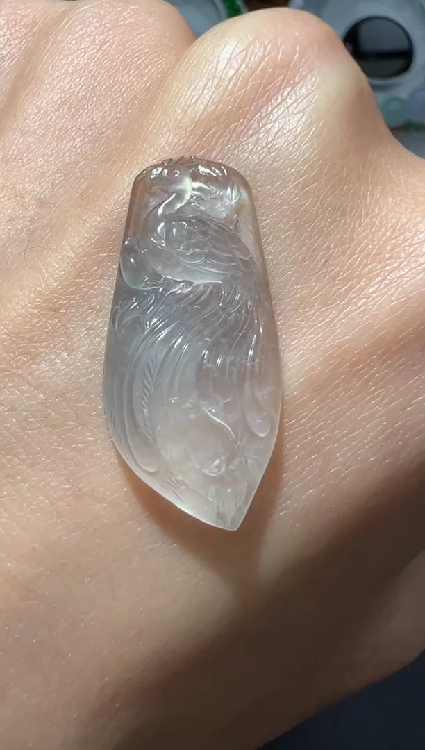 【闪购商品】定制翡翠未镶嵌孔雀
