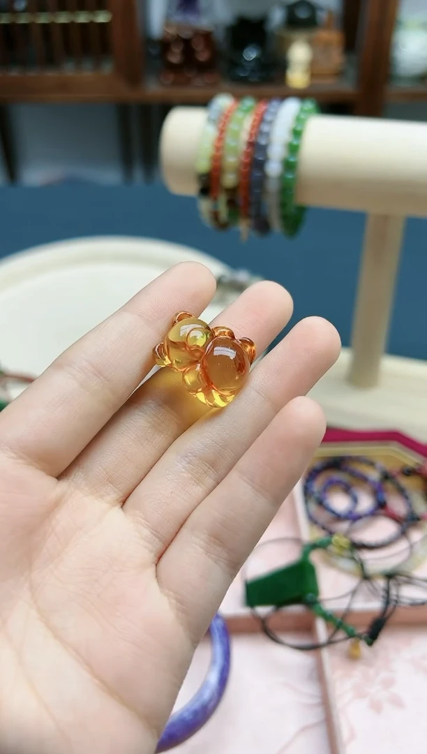 【闪购商品】蜜蜡裸石未镶嵌蜜蜡小熊裸石*1 YN