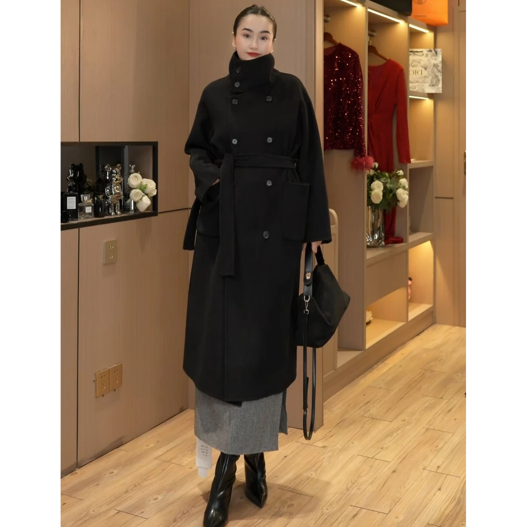 23115绵羊毛双面羊绒大衣（娜姐推荐）气质时尚百搭宽松