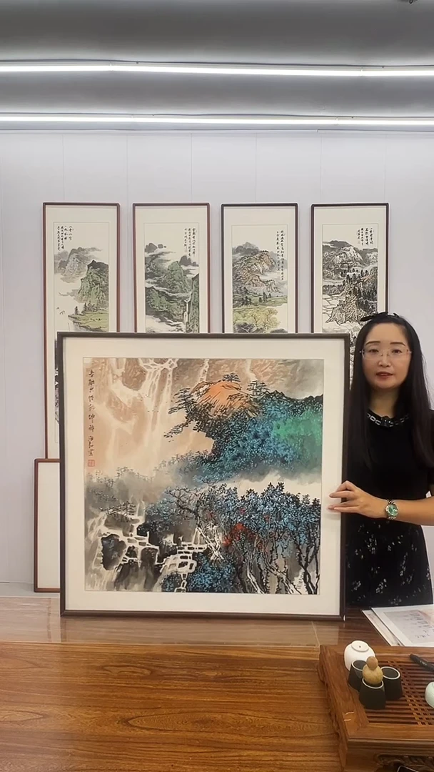 国画董海君  80*80  山水