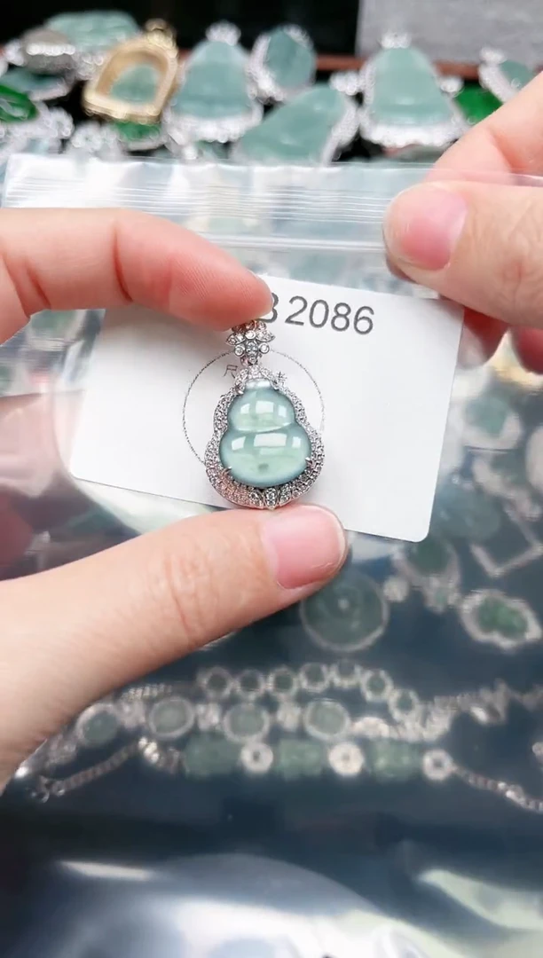 【闪购商品】翡翠颈饰未镶嵌赠皮绳2086