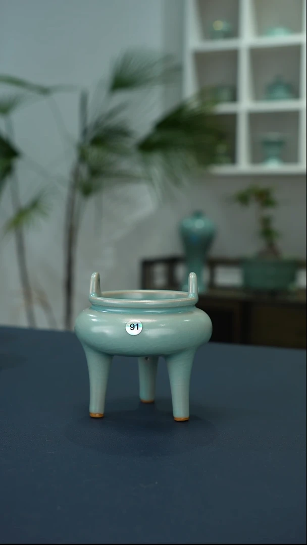 瓷片91号仿古釉香炉一级品简包      洁