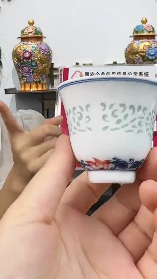 杯子景德镇陶瓷手工手绘杯