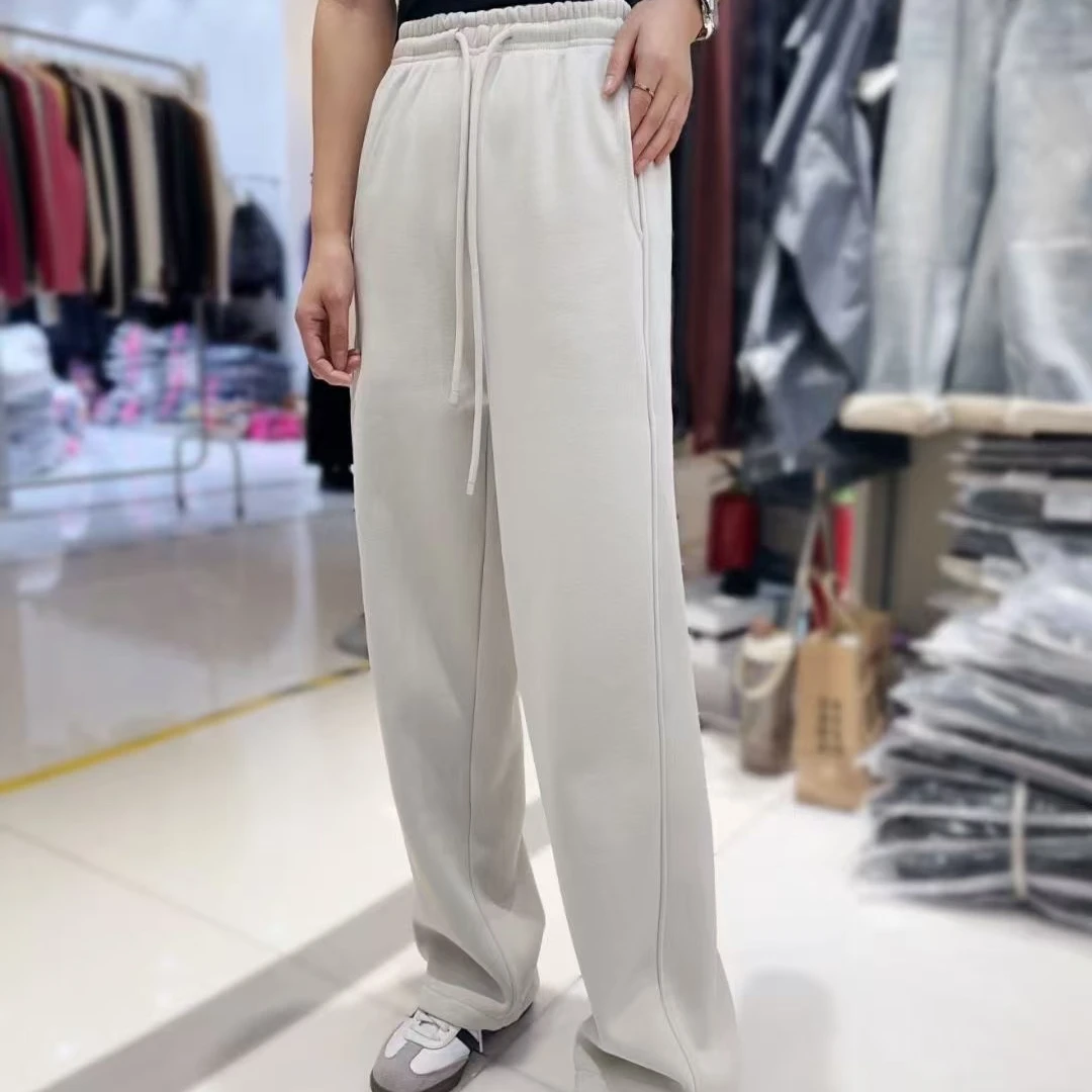 必魅-2024秋冬新款休闲阔腿裤子小直筒显瘦百搭高腰时尚裤子8073