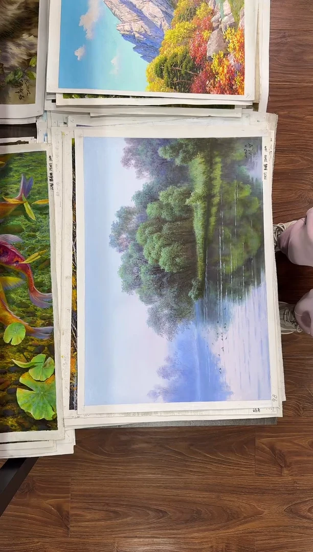 油画【21号】朝鲜原创纯手绘孤品油画
