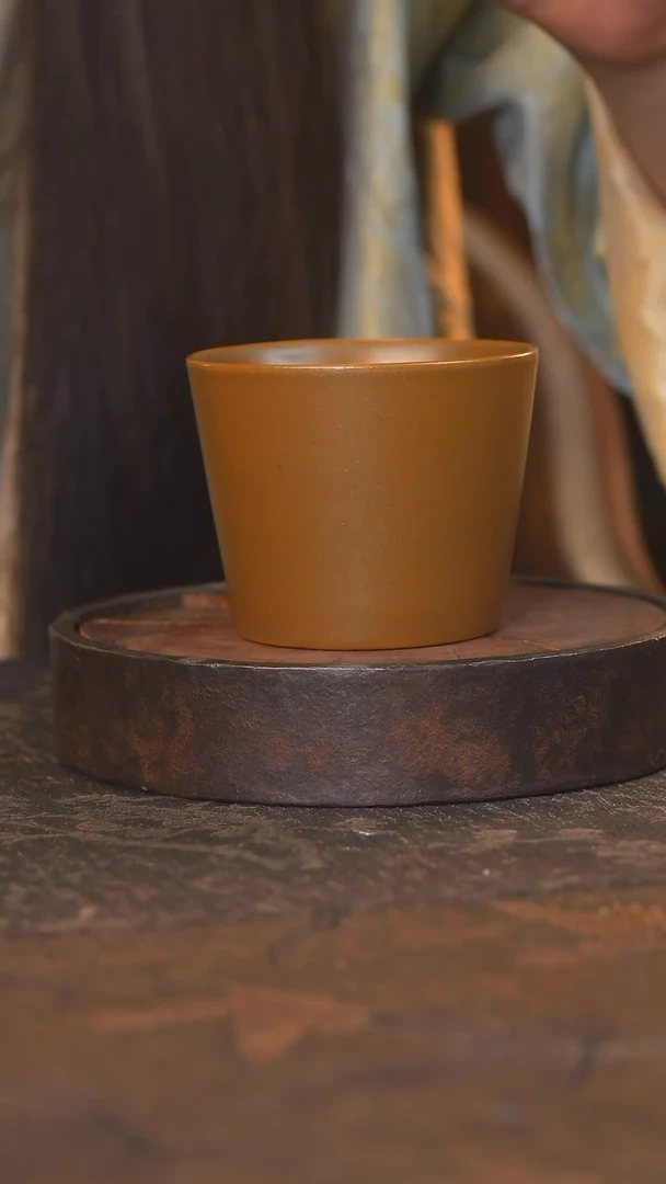 【闪购商品】杯4柴房陶瓷 茶叶末大可乐杯