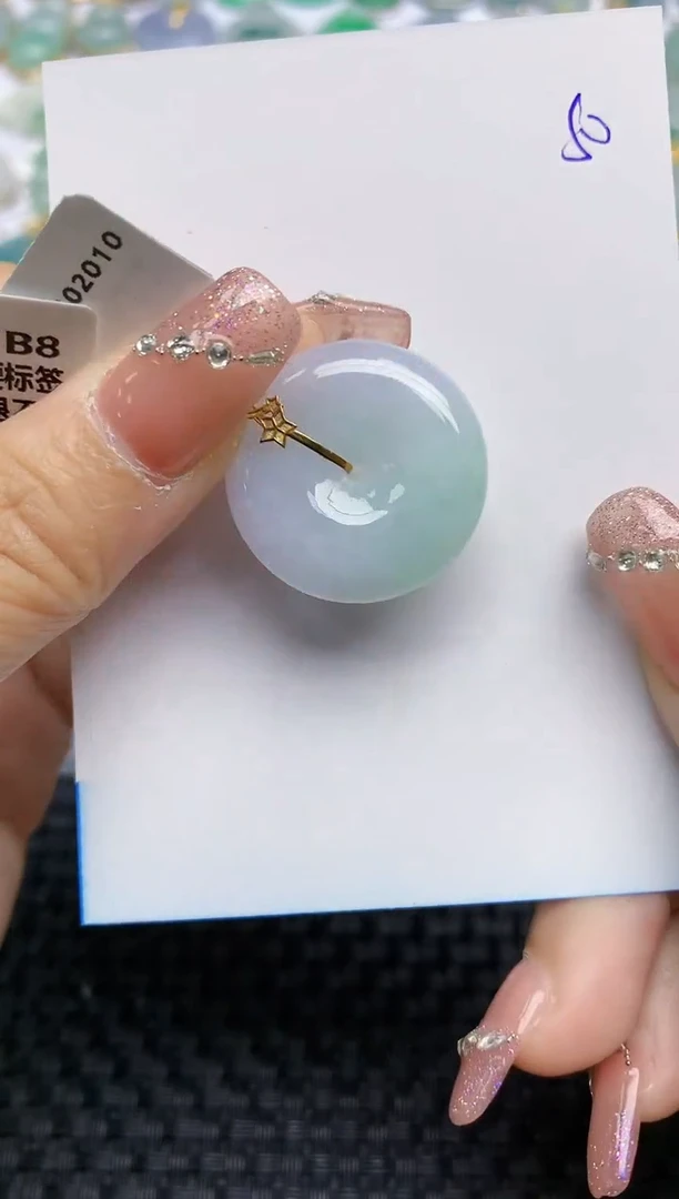 【闪购商品】翡翠颈饰18K金镶嵌天然A货翡翠 60