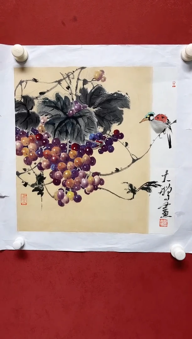 国画张大鹏 画心 35*35