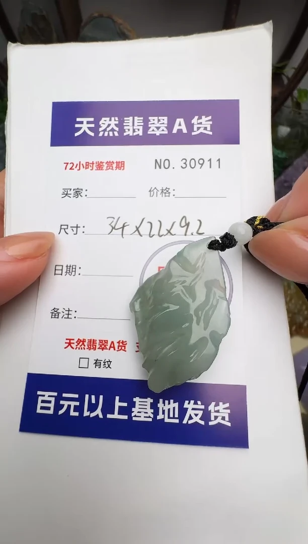 颈饰未镶嵌翡翠原石30911