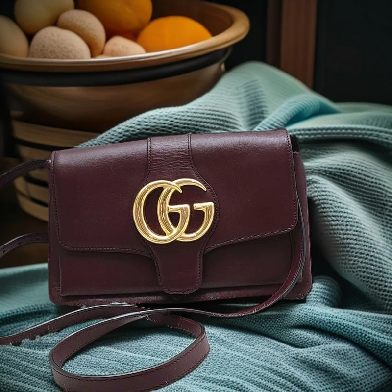 95新 GUCCI/古驰 红金 arli 斜挎包 1321 5166