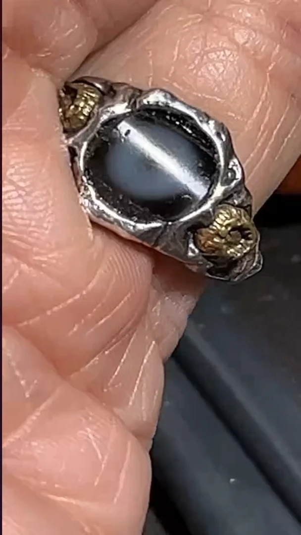 银S925镶嵌戒指玛瑙/玉髓pz1125-39