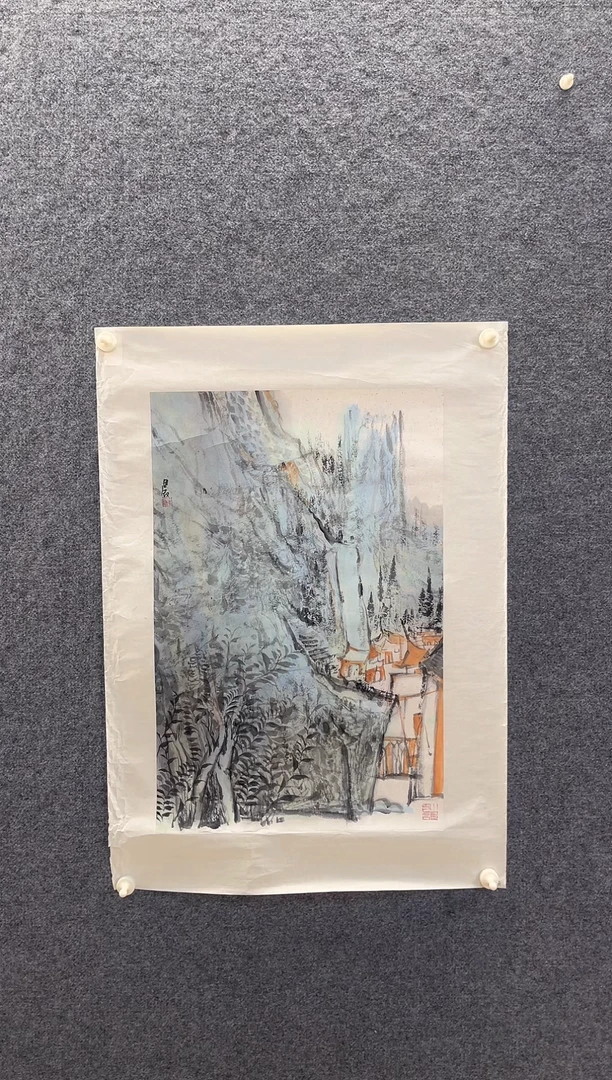国画5875李俊X山水四尺三开