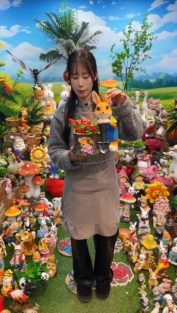 【闪购商品】红陶花园庭院摆件&000&