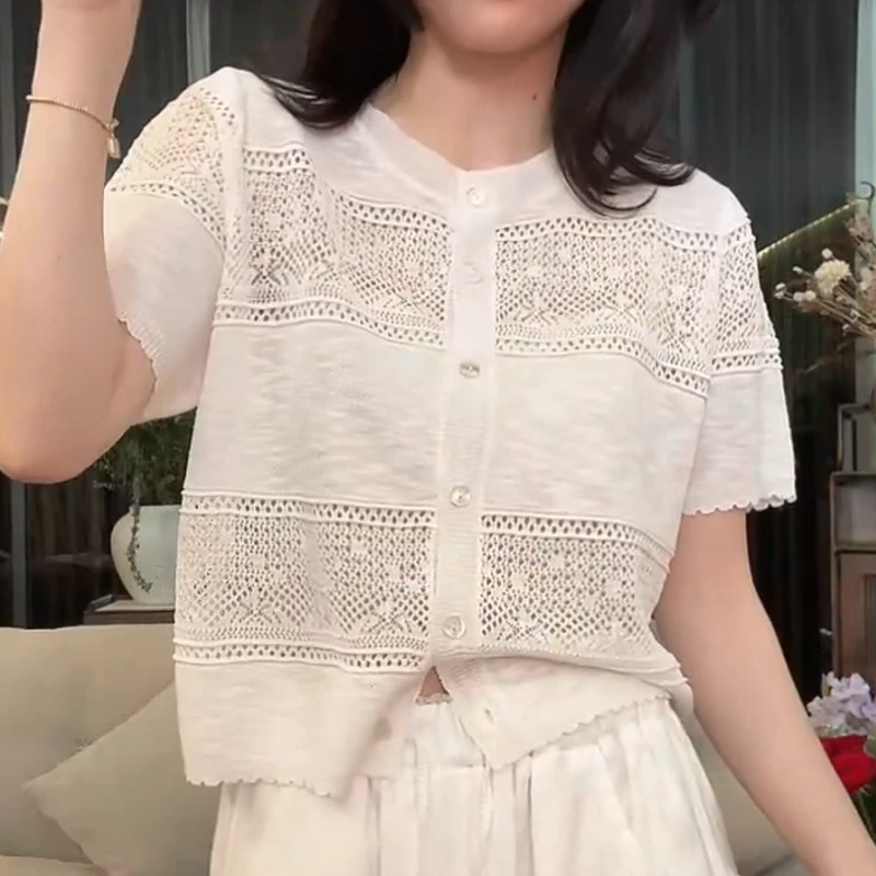 2025春夏季精致新款设计感百搭气质镂空百搭开衫LK2502852