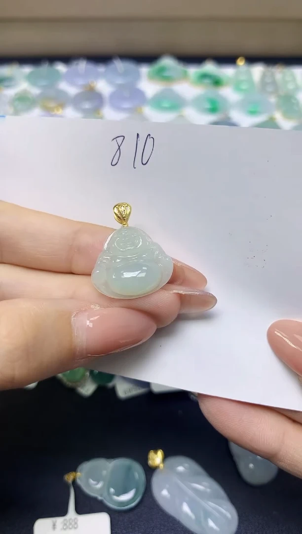 颈饰未镶嵌翡翠天然缅甸A货翡翠百元以上9元证书费自理