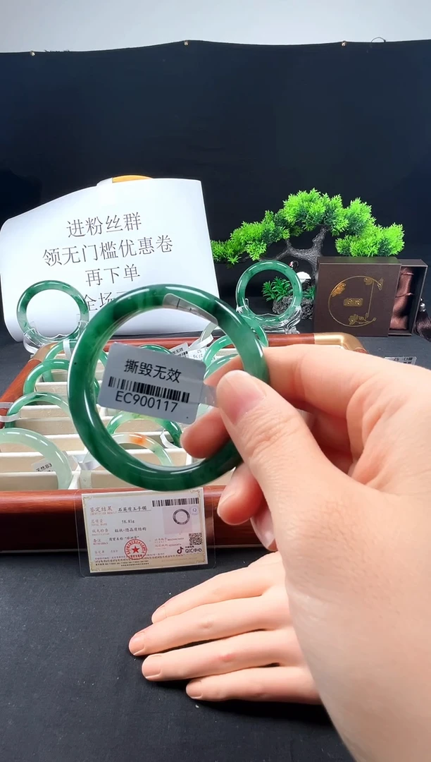 未镶嵌手镯石英质玉（非洲翠）真品上等纯天然非洲翠玉手镯石英质玉