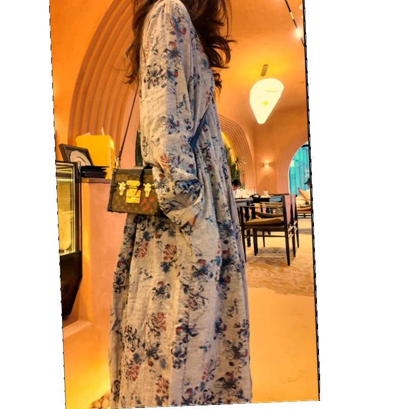 aka1679-P77恰当的年轻无龄感宽松连衣裙