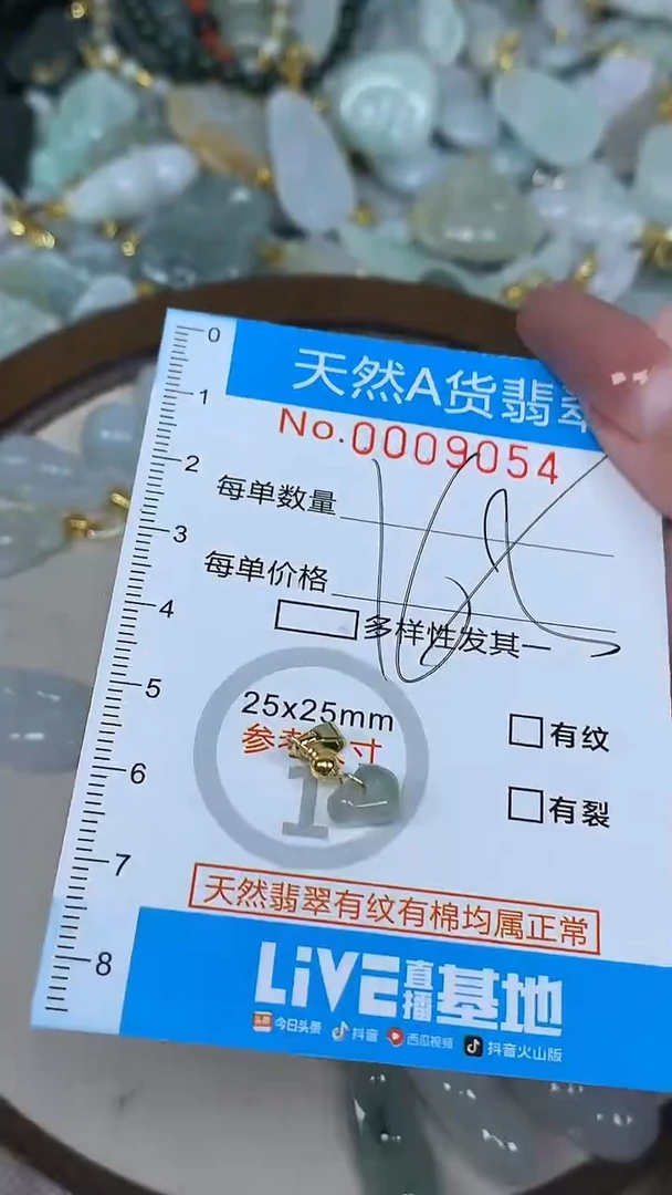 翡翠未镶嵌颈饰净货挂件-9054