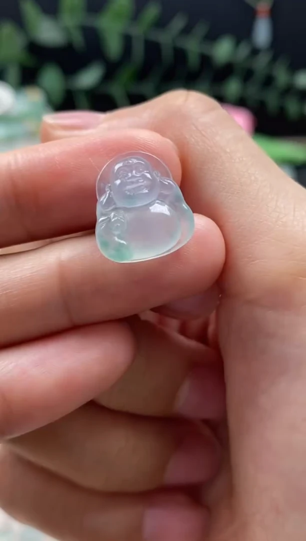 【闪购商品】翡翠颈饰未镶嵌翡翠冰飘花佛公