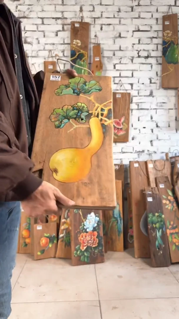 吊坠桃核157号门板画