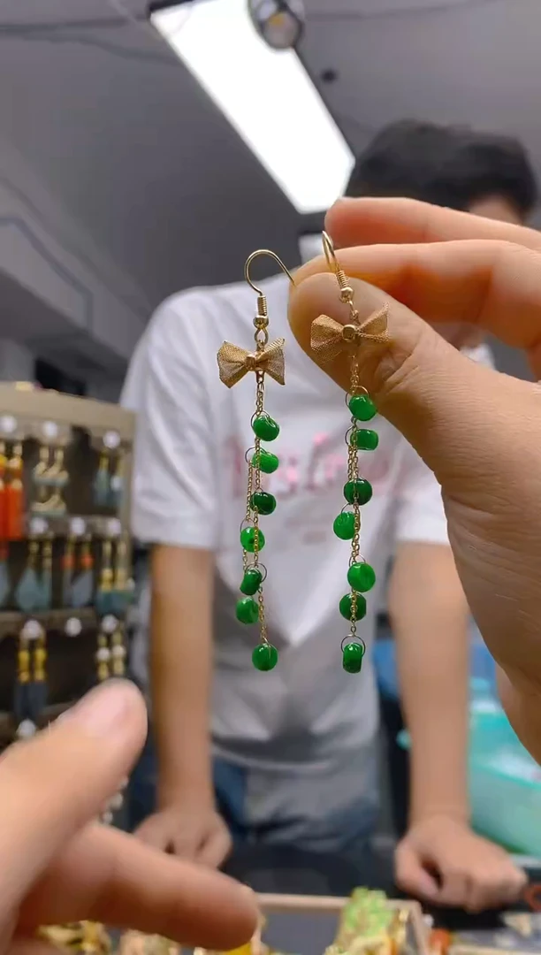 【闪购商品】翡翠耳饰合金213翡翠耳钩