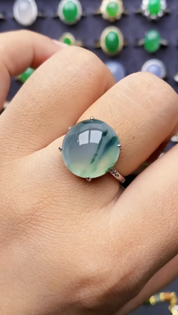 银S925镶嵌戒指翡翠2118