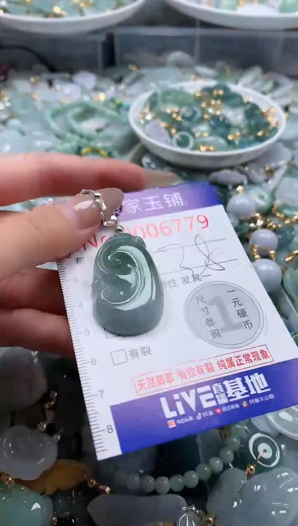翡翠未镶嵌吊坠(不含链)6779