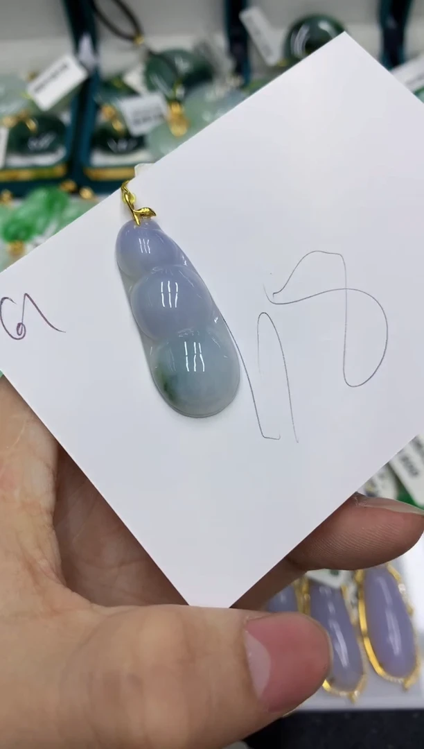 【闪购商品】翡翠颈饰18K金镶嵌号链接