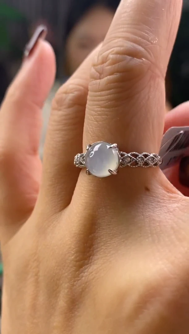 颈饰银S925镶嵌翡翠净货17139