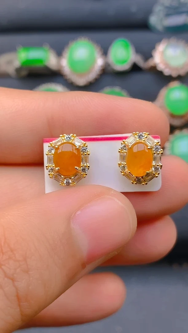 【闪购商品】翡翠戒指银S925镶嵌天然A货翡翠1