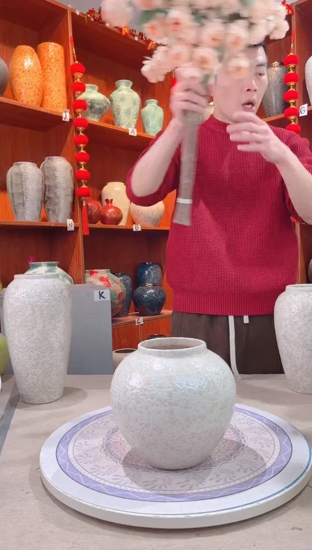 【闪购商品】瓶茶白 小号  陶瓷花瓶 无花