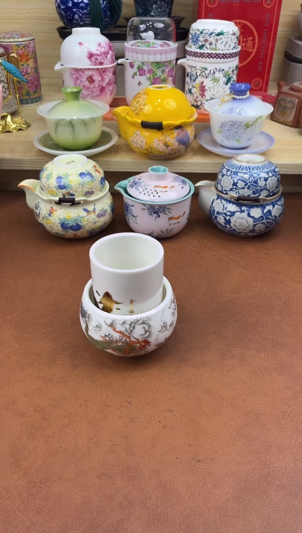 陶陶瓷茶具摆件旅行套组