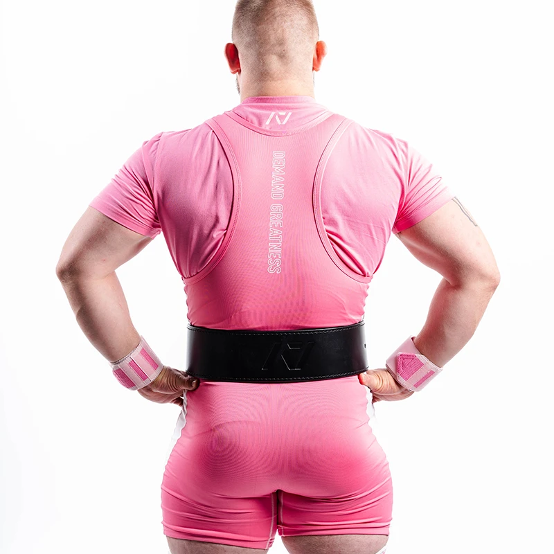 A7举重服双色调粉力量举专用比赛服IPF男女皆宜深蹲卧推硬拉