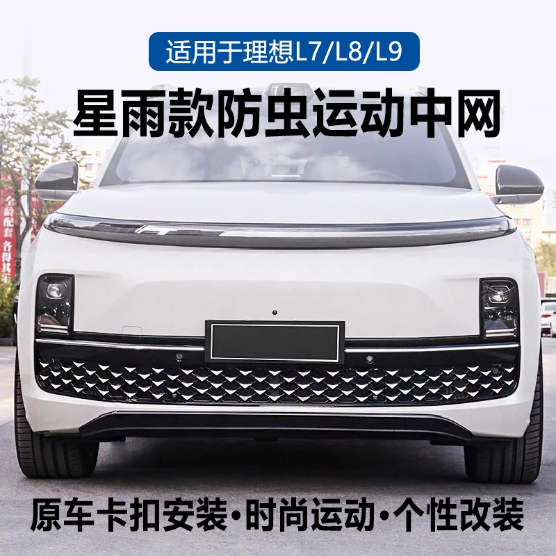 理想L9/L8/L7/L6满天星雨防虫网免拆卡扣式防蚊柳絮专用改装中网