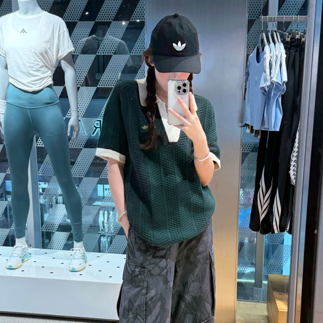 adidas三叶草KNIT POLO CLOT 陈冠希联名款运动短袖POLO衫 IK2942