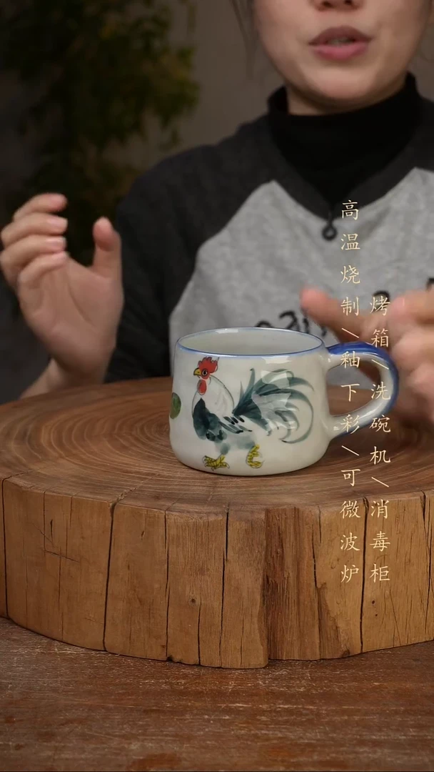 碗瓷景德镇手工手绘高温瓷釉下彩