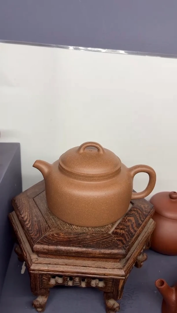 茶壶紫砂芝麻绿 过桥扁钟