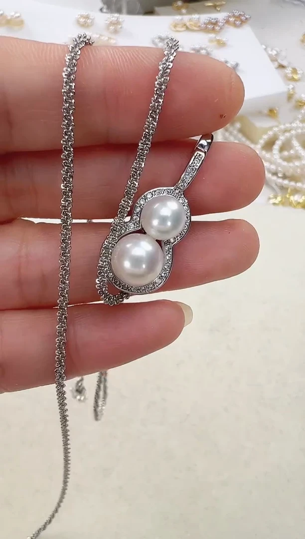 【闪购商品】淡水珍珠颈饰合金双珠葫芦