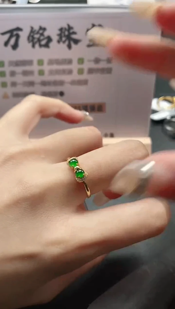 银S925镶嵌戒指翡翠621211