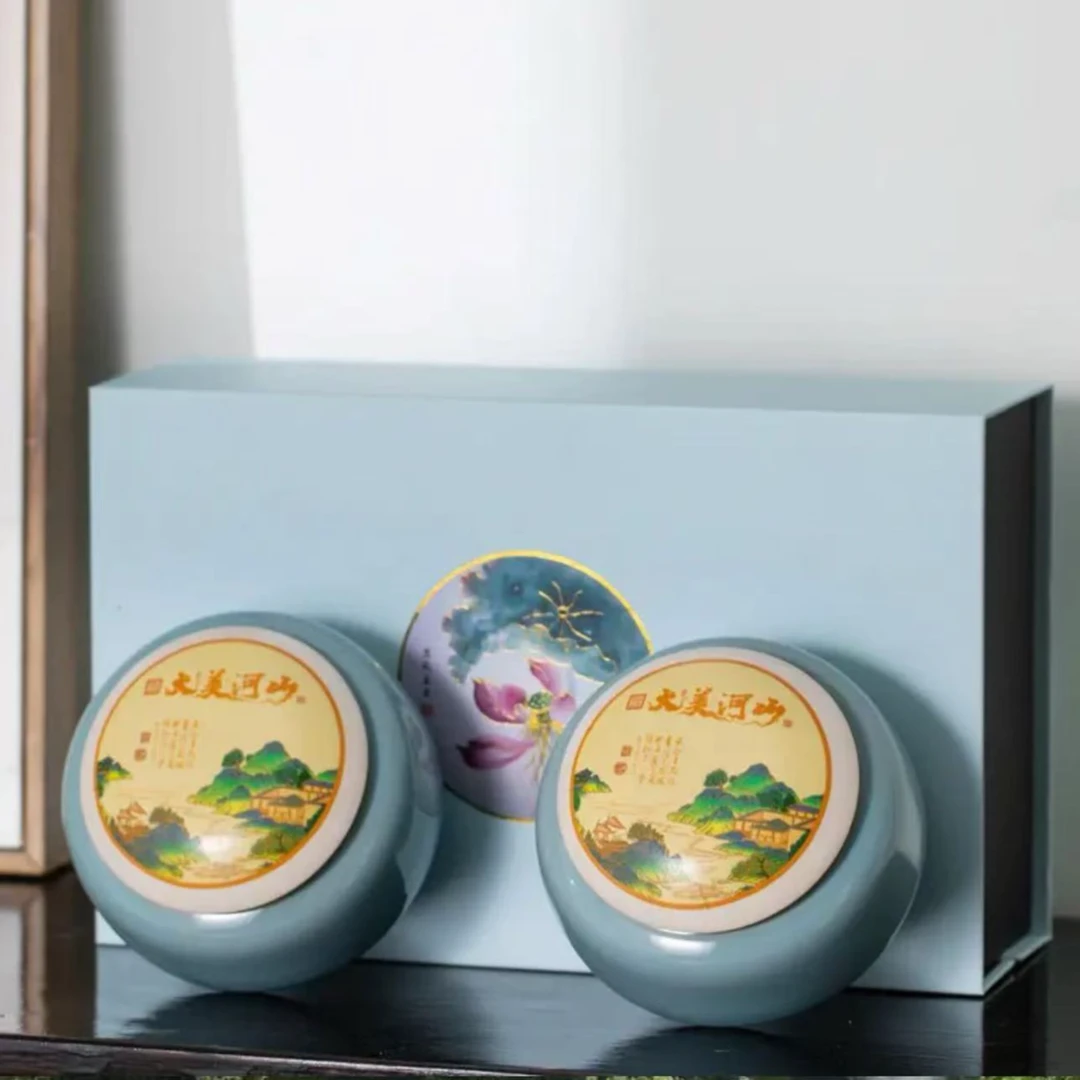 【荷韵】乌龙茶 铁观音 双陶瓷 茶叶礼盒装 送礼自饮